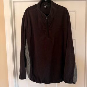 Athletech Black and Gray Fleece 3/4 Zip Pullover Mens Size 3X